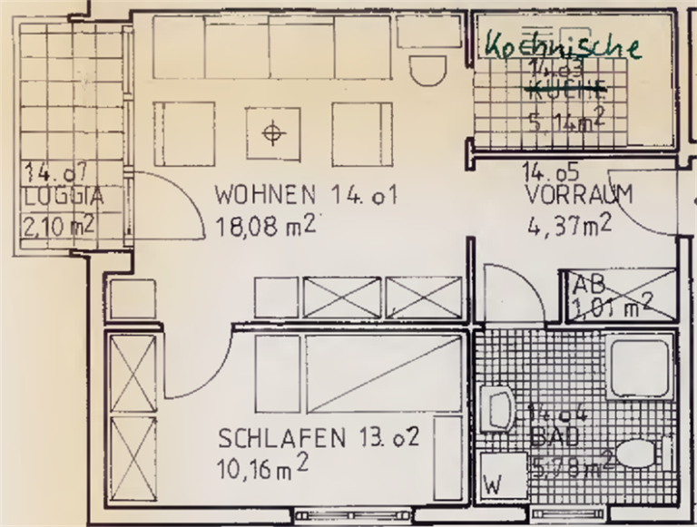 Grundriss WE15